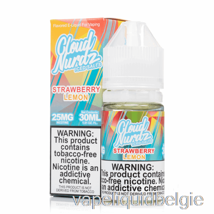 Vape-vloeistof Ijskoude Aardbei-citroen - Wolk Nurdz-zouten - 30 Ml 25 Mg